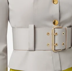 Elisabetta Franchi Giacche & Trench^Giacca In Cotone Stretch Con Cintura