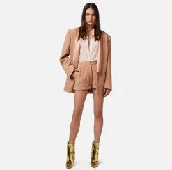 Elisabetta Franchi Giacche & Trench^Giacca In Crepe Con Revers Sciallato In Satin