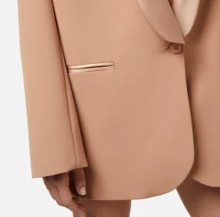 Elisabetta Franchi Giacche & Trench^Giacca In Crepe Con Revers Sciallato In Satin