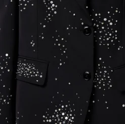 Elisabetta Franchi Giacche & Trench^Giacca In Crepe Con Ricamo Di Strass