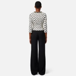 Elisabetta Franchi Giacche & Trench^Giacca In Crepe Stampa Logo Con Catena Foulard