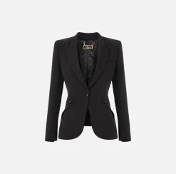 Elisabetta Franchi Giacche & Trench^Giacca In Doppio Crepe Con Patte