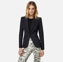 Elisabetta Franchi Giacche & Trench^Giacca In Doppio Crepe Con Patte