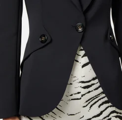 Elisabetta Franchi Giacche & Trench^Giacca In Doppio Crepe Con Patte