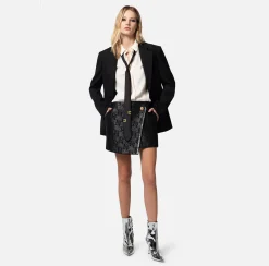 Elisabetta Franchi Giacche & Trench^Giacca In Fresco Lana Con Patte