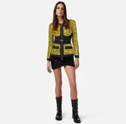 Elisabetta Franchi Giacche & Trench^Giacca In Paillettes Con Corpino