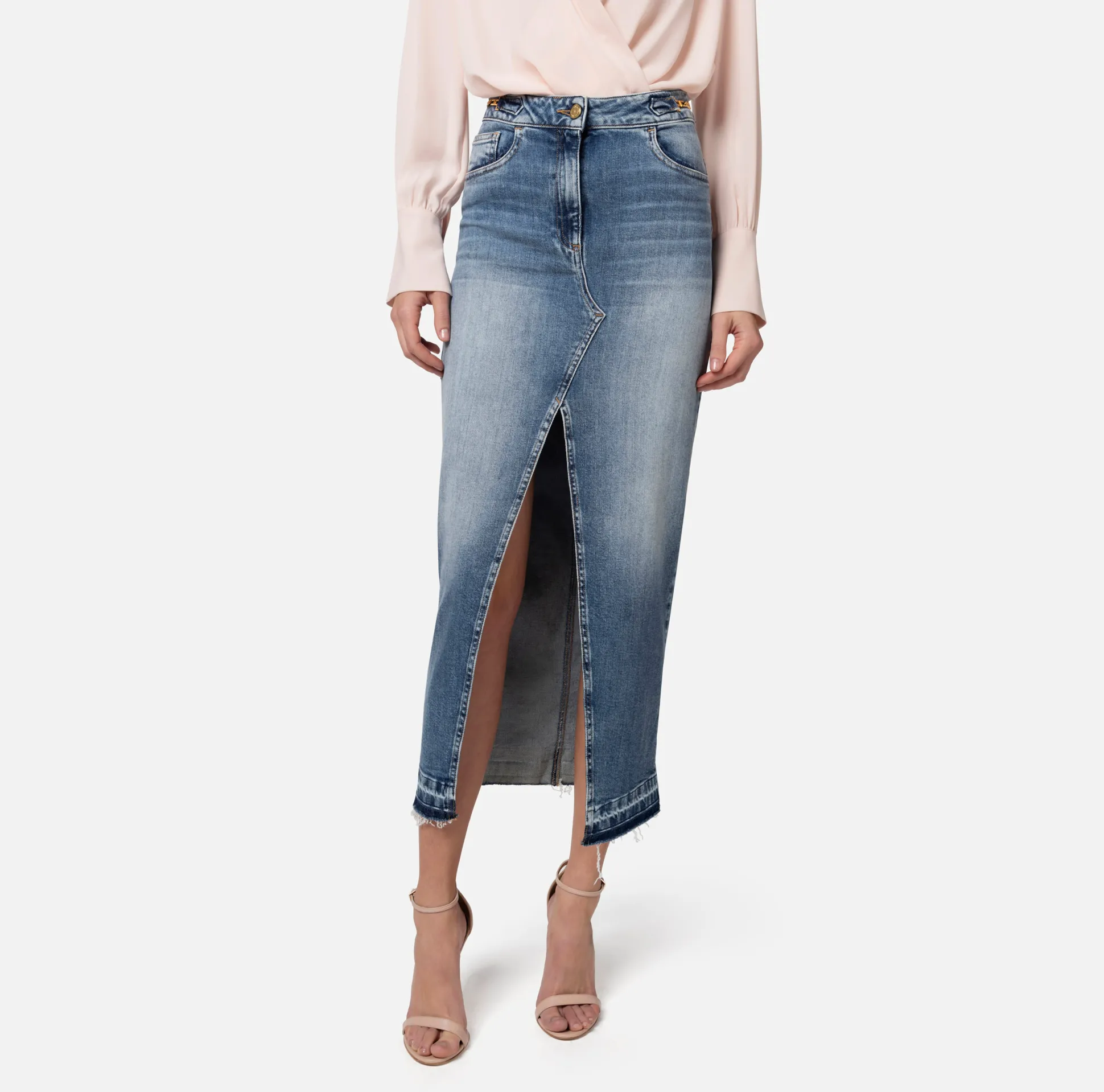 Elisabetta Franchi Gonne^Gonna Lunga In Denim
