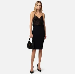 Elisabetta Franchi Gonne^Gonna Midi In Crepe Leggero
