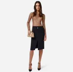 Elisabetta Franchi Gonne^Gonna Midi In Crepe Leggero