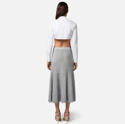 Elisabetta Franchi Gonne^Gonna Midi In Viscosa Metallizzata