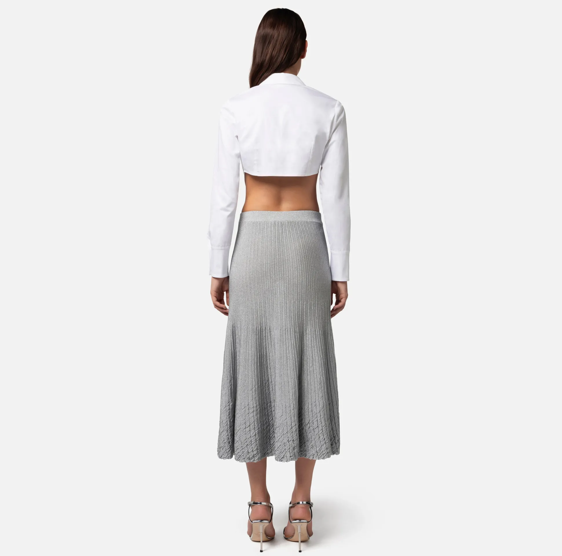 Elisabetta Franchi Gonne^Gonna Midi In Viscosa Metallizzata