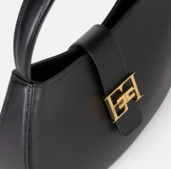Elisabetta Franchi Borse A Mano^Hobo Grande Con Logo In Metallo