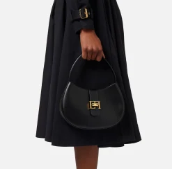 Elisabetta Franchi Borse A Mano^Hobo Grande Con Logo In Metallo