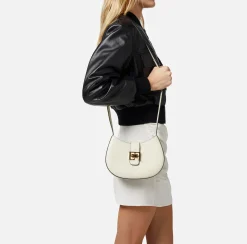 Elisabetta Franchi Borse A Tracolla^Hobo Media Con Logo In Metallo