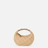 Elisabetta Franchi Borse A Mano^Hobo Piccola In Rafia Jacquard Con Morsetto In Metallo