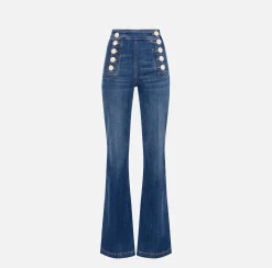 Elisabetta Franchi Jeans^Jeans A Palazzo Con Bottoniera