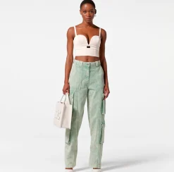 Elisabetta Franchi Jeans^Jeans Cargo Colorato Con Zip Posteriore