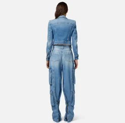 Elisabetta Franchi Jeans^Jeans Cargo Con Zip Posteriore