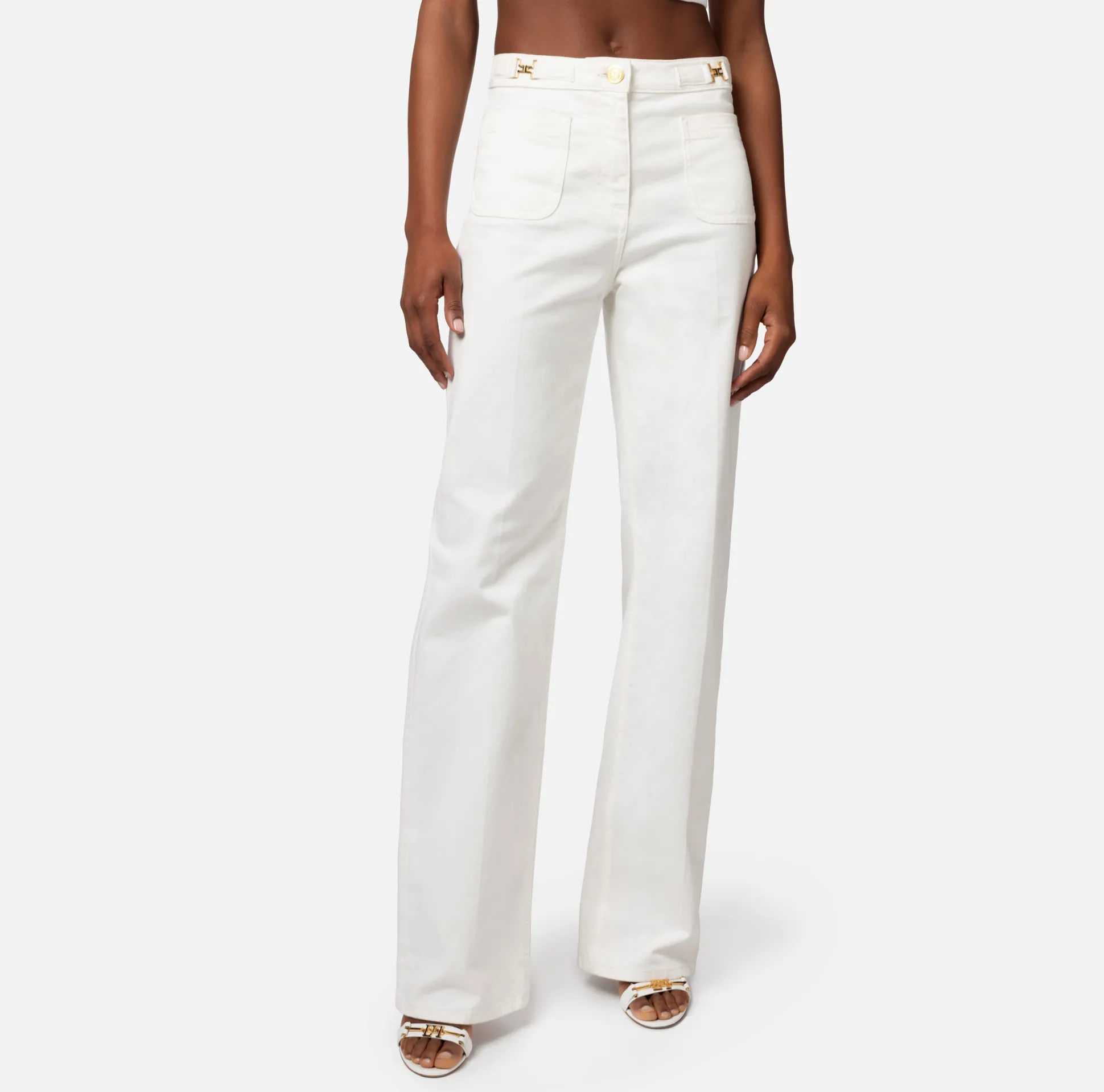Elisabetta Franchi Jeans^Jeans Dritto Con Tasche A Toppa