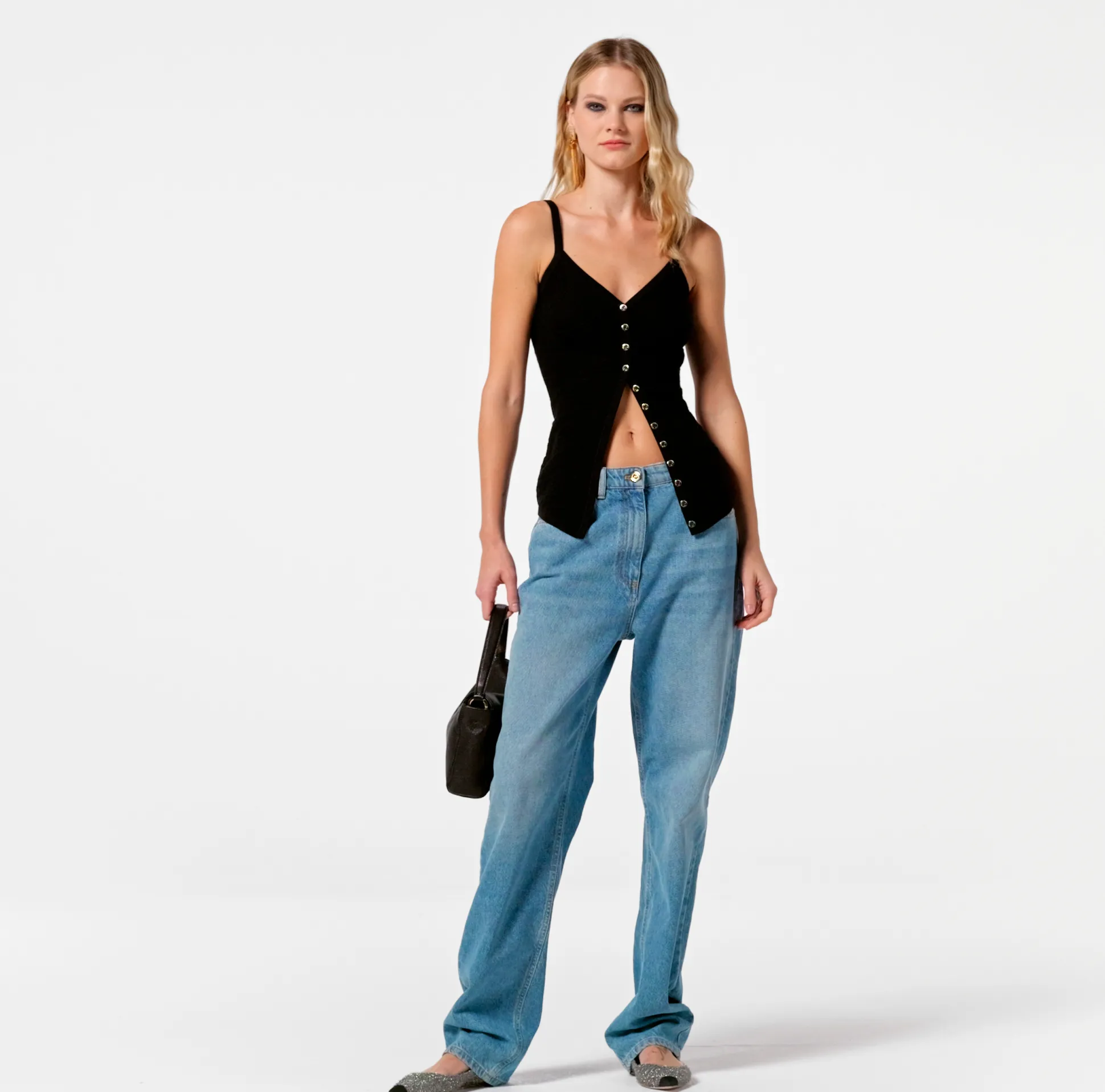 Elisabetta Franchi Jeans^Jeans Gamba Dritta Con Ricamo