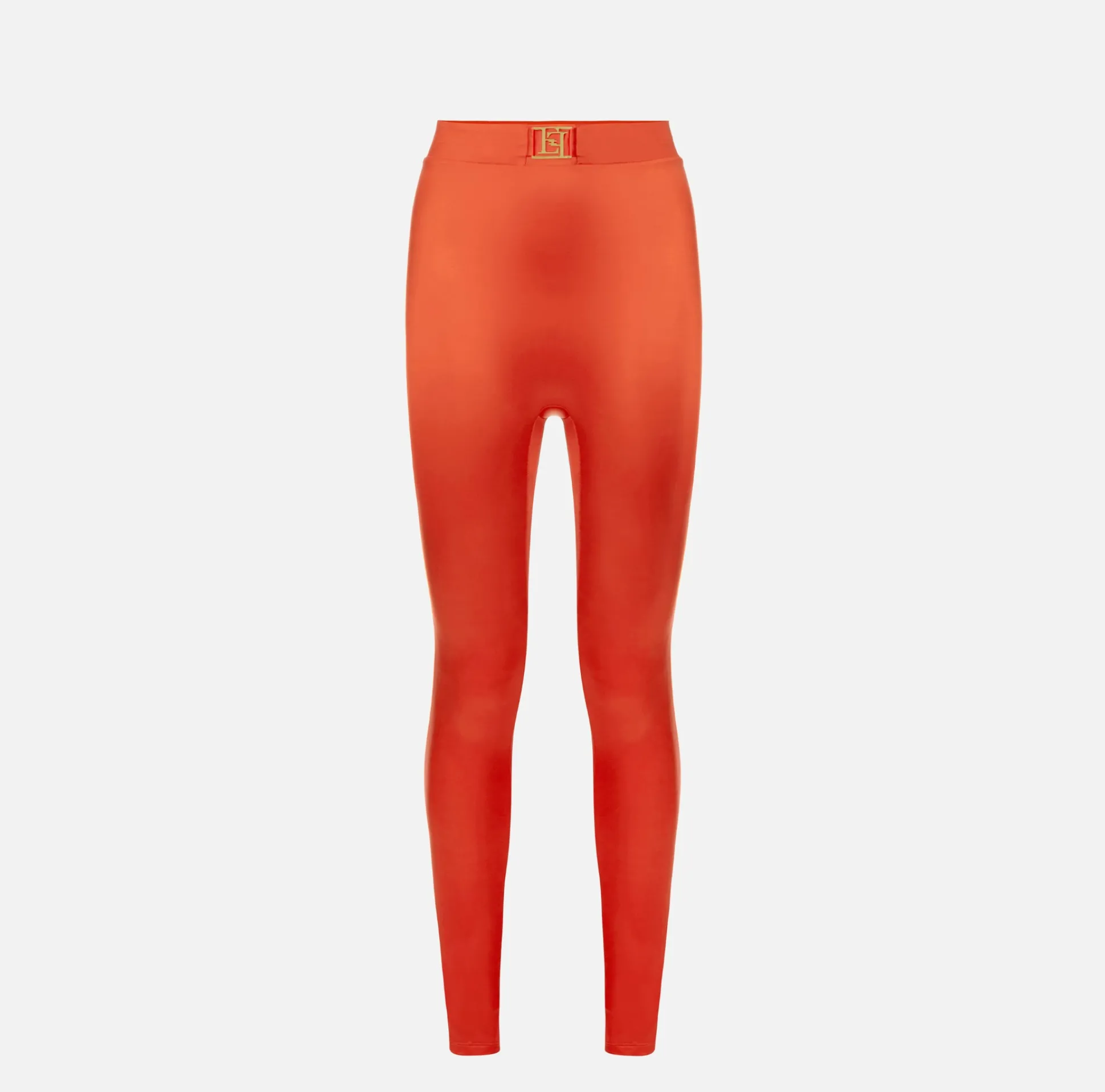 Elisabetta Franchi Pantaloni E Shorts^Leggings In Lycra Con Placca Logo