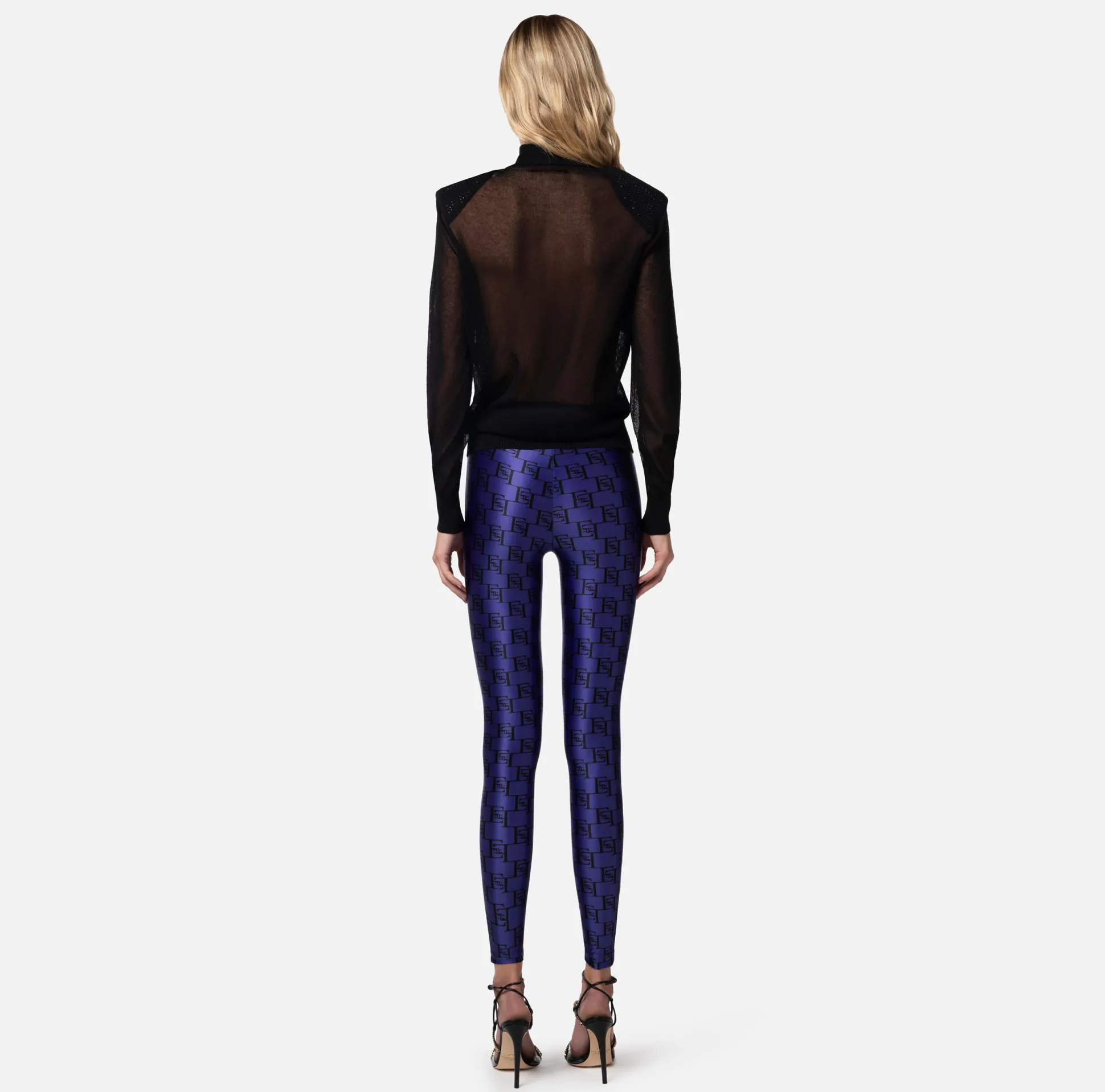 Elisabetta Franchi Pantaloni E Shorts^Leggings In Lycra Stampa Logo