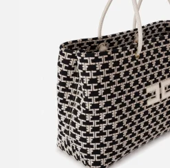 Elisabetta Franchi Borse A Spalla^Madame Monogram Shopper Con Logo