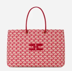 Elisabetta Franchi Borse A Spalla^Madame Monogram Shopper Con Logo