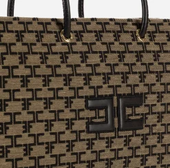 Elisabetta Franchi Borse A Spalla^Madame Monogram Shopper Con Logo