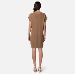 Elisabetta Franchi Abiti^Miniabito Boxy In Viscosa Con Cinturini Sulle Tasche