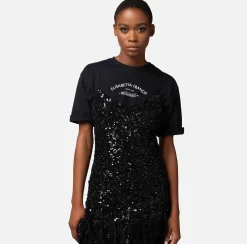Elisabetta Franchi Abiti^Miniabito Con Paillettes E Frange