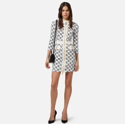 Elisabetta Franchi Abiti^Miniabito In Crepe Stretch Con Stampa Logo