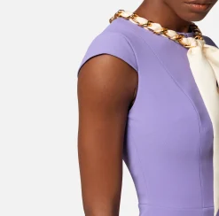 Elisabetta Franchi Abiti^Miniabito In Crepe Stretch Con Foulard Sullo Scollo