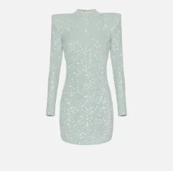 Elisabetta Franchi Abiti^Miniabito In Paillettes Con Spalle Strutturate