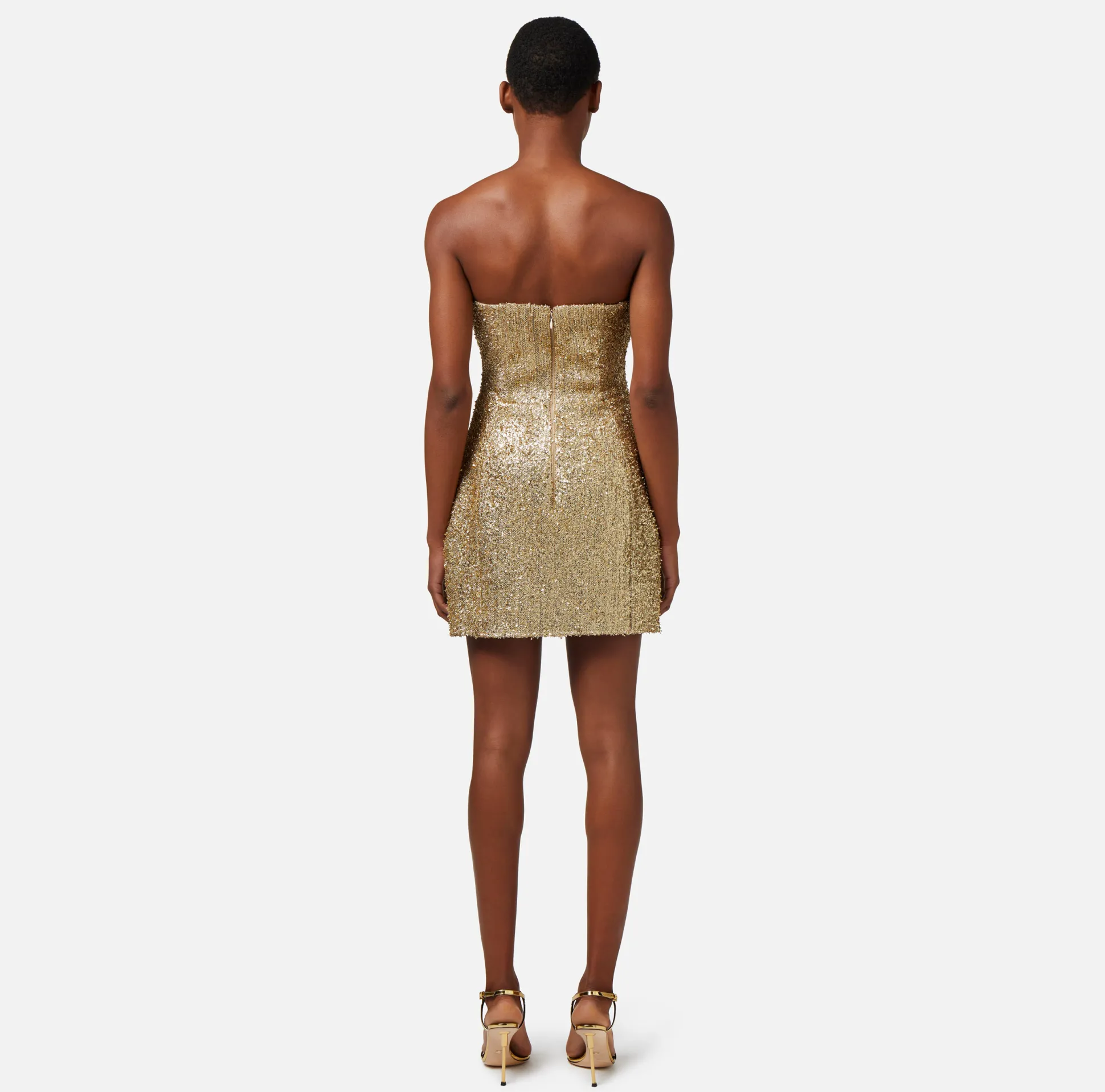 Elisabetta Franchi Abiti^Miniabito In Tweed Lurex Con Fiocco