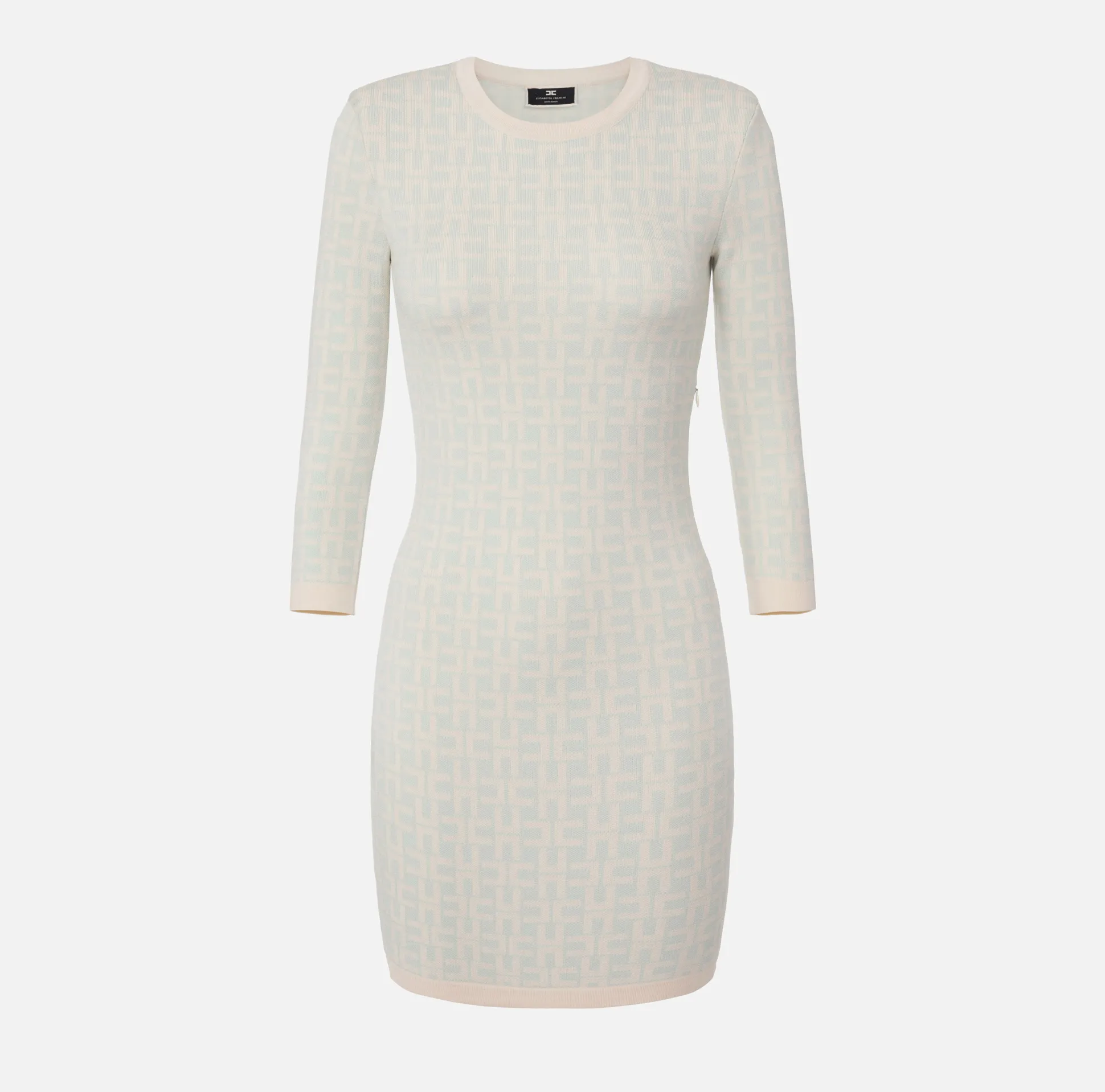 Elisabetta Franchi Abiti^Miniabito In Viscosa Jacquard Oblo Schiena