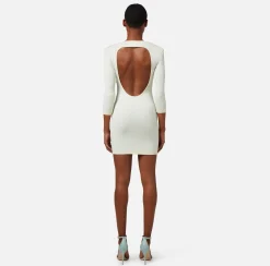 Elisabetta Franchi Abiti^Miniabito In Viscosa Jacquard Oblo Schiena