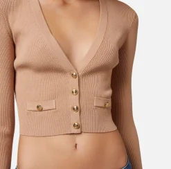 Elisabetta Franchi Maglieria E Felpe^Mini Cardigan In Viscosa A Costine