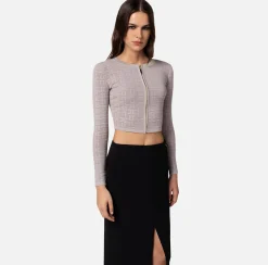Elisabetta Franchi Maglieria E Felpe^Mini Cardigan In Viscosa Punto Traforato