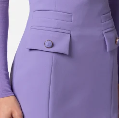 Elisabetta Franchi Gonne^Minigonna In Crepe Con Vita Alta E Patte