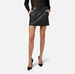 Elisabetta Franchi Gonne^Minigonna In Pelle Con Zip