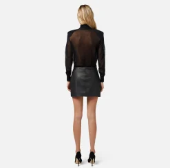 Elisabetta Franchi Gonne^Minigonna In Pelle Con Zip