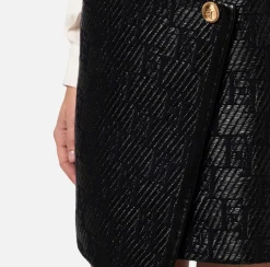 Elisabetta Franchi Gonne^Minigonna In Rafia Jacquard Con Logo Lurex