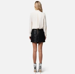 Elisabetta Franchi Gonne^Minigonna In Rafia Jacquard Con Logo Lurex