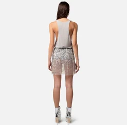 Elisabetta Franchi Gonne^Minigonna In Tulle Ricamato