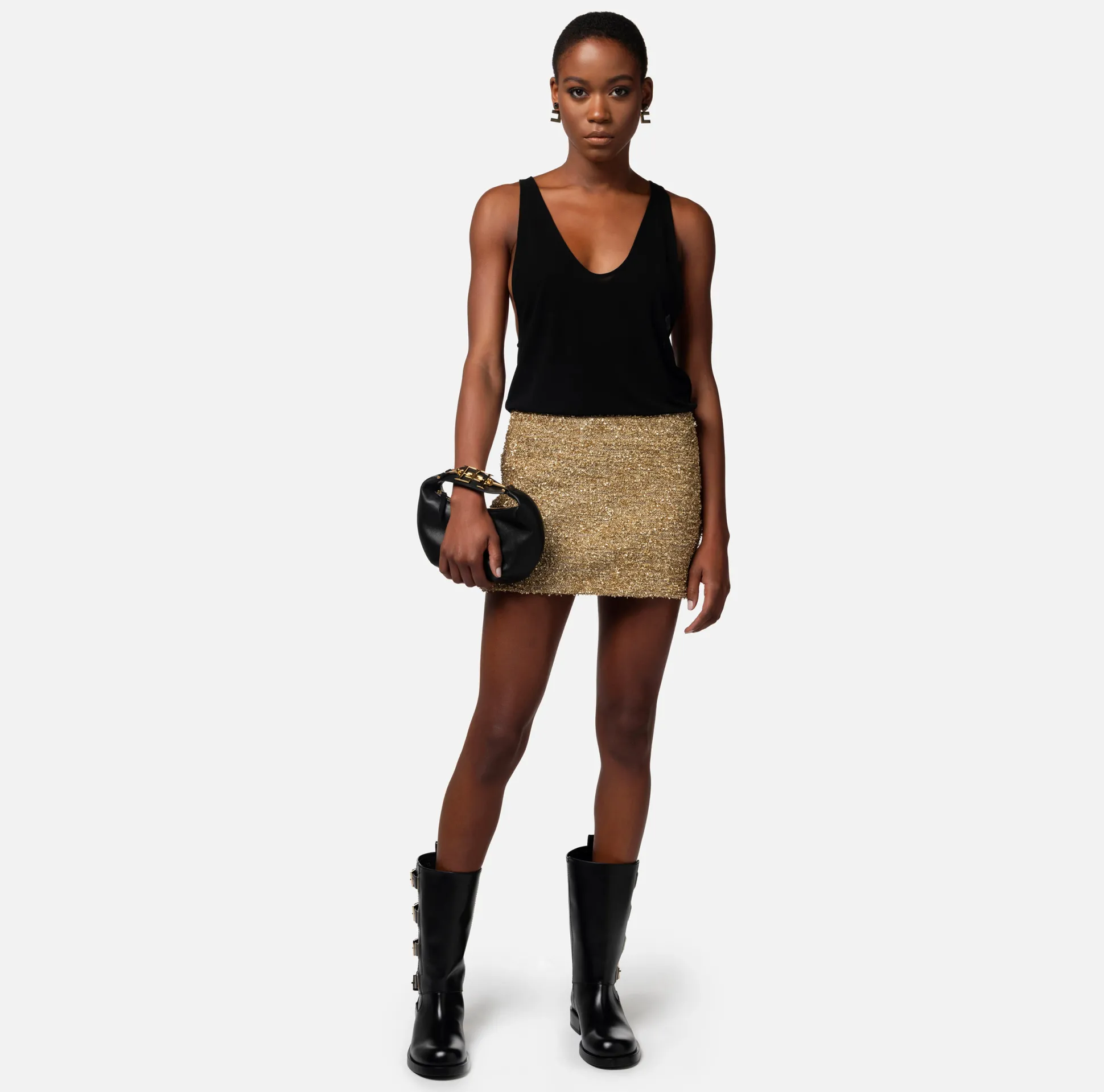Elisabetta Franchi Gonne^Minigonna In Tweed Lurex