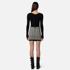 Elisabetta Franchi Gonne^Minigonna In Viscosa Logo Jacquard