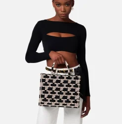 Elisabetta Franchi Borse A Mano^Monogram Tote Small