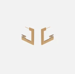 Elisabetta Franchi Mostra Tutti^Orecchini Doppio Logo Geometrico