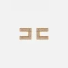 Elisabetta Franchi Mostra Tutti^Orecchini Logo Con Strass Baguette